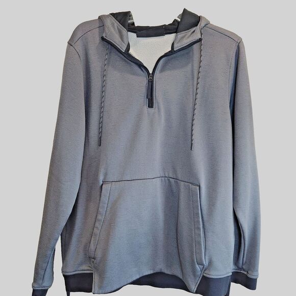 Under Armour Other - Under Armour Mens Size M ColdGear Hoodie 1/4 Zip Sweatshirt Gray Fleece Pullover